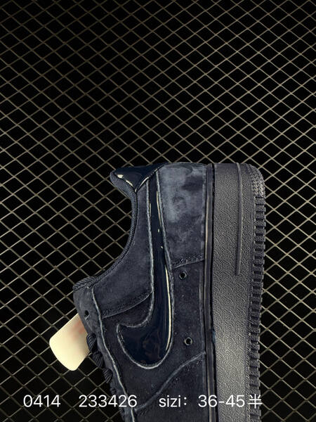 Nike Air Force 1 07 Obsidian Navy all dark navy suede with patent leather accents EU 36-45 half sizes available lifestyle