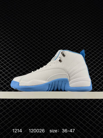 Jordan Air Jordan 12 Retro White University Blue EU 36-47 Basketball Shoe - Unisex (BS-80067)