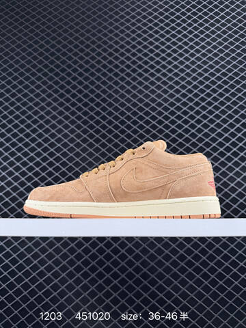 Jordan Air Jordan 1 Low HV4089-200 Wheat Beige Cream Red EU 36-46 Sneaker - Unisex (BS-80123)