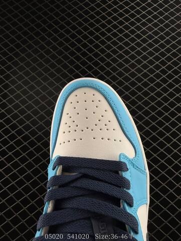 Jordan Air Jordan 1 Low White Light Blue Dark Blue EU 36-46 Sneaker - Unisex (BS-81335)