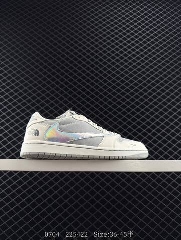 Jordan Air Jordan 1 Low Light Beige Grey Iridescent EU 36-45 Skate Shoe - Unisex (BS-81106)