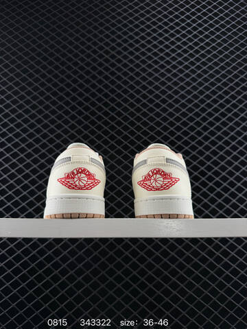 Jordan Air Jordan 1 Low Sail Grey Gum Red EU 36-46 Sneaker - Unisex (BS-80908)