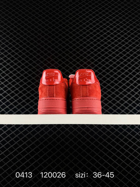 Nike Air Force 1 07 Low Triple Red suede with patent red accents EU 36-45 lifestyle