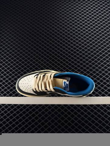 Jordan Air Jordan 1 Low Travis Scott Fragment DM7866-140 Sail Black Military Blue Cream EU 36-45 Sneaker - Unisex (BS-81321)