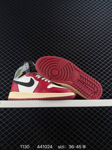 Jordan Air Jordan 1 Retro High OG Union LA Chicago Shadow Red White Black Grey Cream EU 36-45 Basketball Shoe - Unisex (BS-80148)