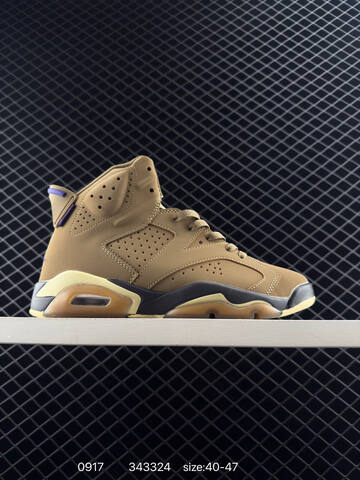 Jordan Air Jordan 6 Retro Brown Black Purple Beige EU 40-47 Basketball Shoe - Men's (BS-80693)
