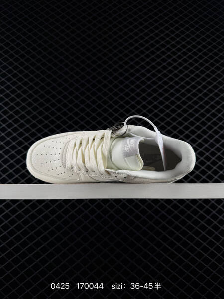 Nike Air Force 1 07 LV8 DN9688-107 Sail Off-white with metallic silver accents EU 36-45 half sizes available lifestyle