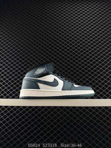 Jordan Air Jordan 1 Mid White Light Beige Cream EU 36-46 Sneaker - Unisex (BS-81307)
