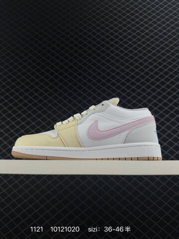Jordan Air Jordan 1 Low White Beige Pink Light Blue Grey EU 36-46 Sneaker - Unisex (BS-80218)