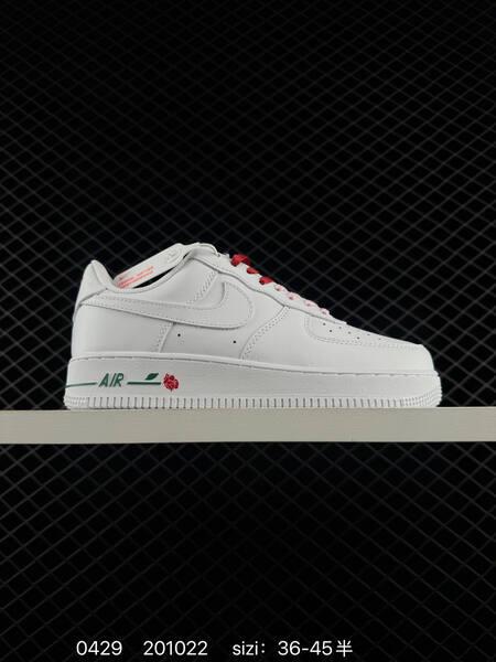 Nike Air Force 1 07 white with pink red accents 36-45 5 lifestyle