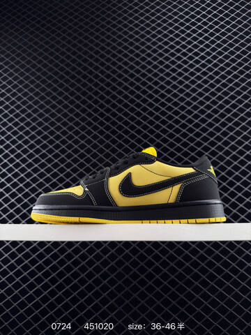 Jordan Air Jordan 1 Low IB8836-007 Black Yellow EU 36-46 Sneaker - Unisex (BS-81023)