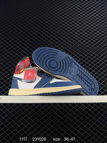 Jordan Air Jordan 1 Retro High Union Los Angeles White Black Red Cream Grey EU 36-47 Basketball Shoe - Unisex (BS-80252)