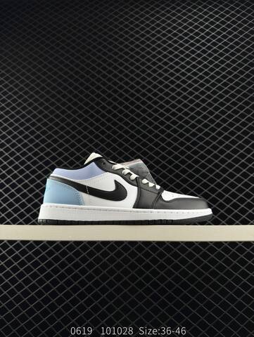 Jordan Air Jordan 1 Low White Black Light Blue EU 36-46 Sneaker - Unisex (BS-81175)