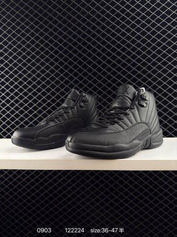 Jordan Air Jordan 12 Retro Winterized Triple Black EU 36-47 Basketball Shoe - Unisex (BS-80775)