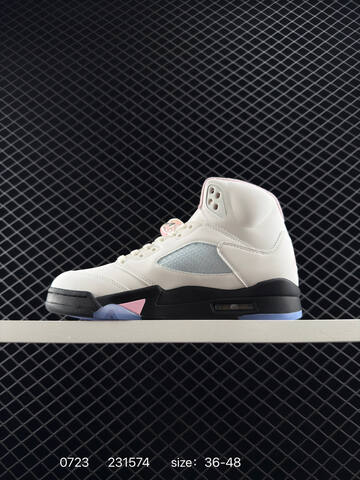 Jordan Air Jordan 5 Retro White Black Pink Light Blue EU 36-48 Basketball Shoe - Unisex (BS-81024)
