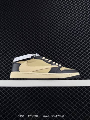 Jordan Travis Scott x Air Jordan 1 Low Black Beige Cream EU 36-47 5 Sneaker - Unisex (BS-80314)