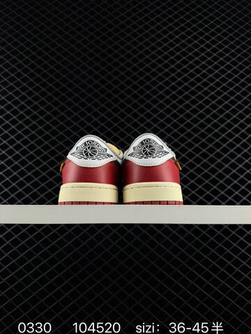 Jordan Air Jordan 1 Retro Low OG White Black Red Yellow Cream EU 36-45 Sneaker - Unisex (BS-79577)