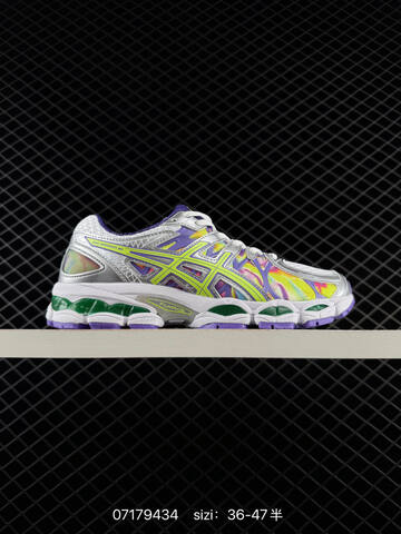 ASICS Gel-Nimbus 16 Neon Yellow Pink Silver White EU 36-47 Running Shoe Running Sneakers - Unisex (BS-81730)