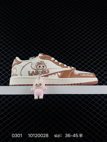 Jordan Air Jordan 1 Low Travis Scott Labubu Custom Off White Light Pink Light Blue EU 36-45 Sneaker - Unisex (BS-79708)
