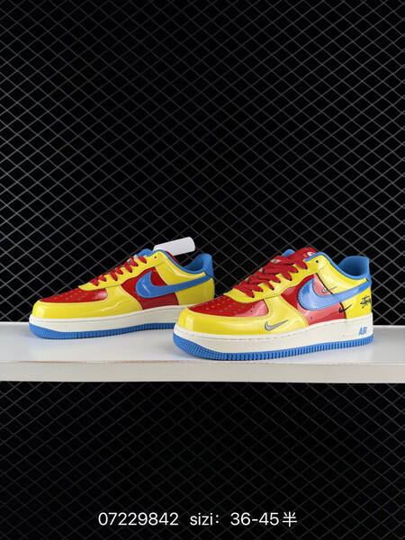 Nike Air Force 1 07 LV8 yellow red blue white EU 36-45 lifestyle