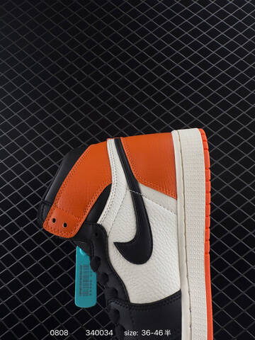 Jordan Air Jordan 1 Retro High OG Black White Orange Sail EU 36-46 Basketball Shoe - Unisex (BS-80954)
