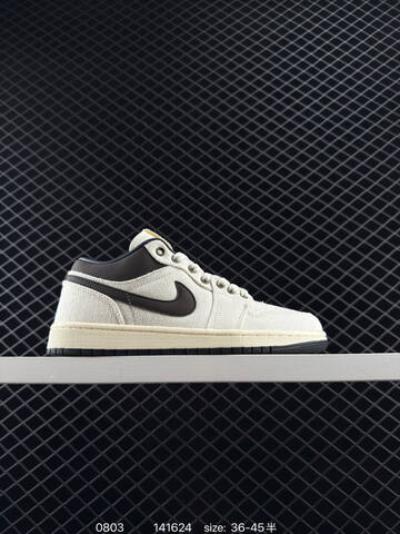Jordan Air Jordan 1 Low IB8058 110 Light Beige Dark Brown Cream Black EU 36-45 Basketball Shoe - Unisex (BS-80978)