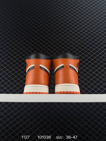 Jordan Air Jordan 1 High OG Shattered Backboard Black White Orange Sail EU 36-47 Basketball Shoe - Unisex (BS-80172)