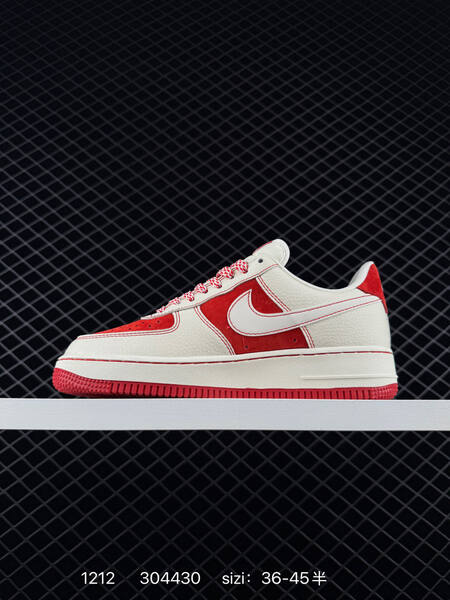 Nike Air Force 1 07 White Red EU 36-45 5 lifestyle