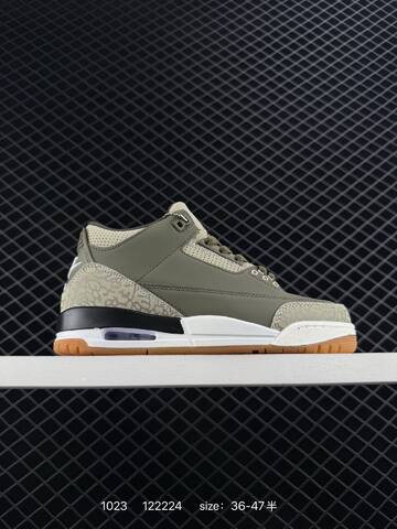 Jordan Air Jordan 3 Retro Olive Beige White Black Gum Brown EU 36-47 Basketball Shoe - Unisex (BS-80454)