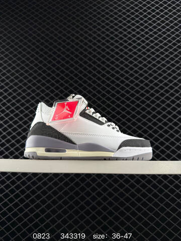 Jordan Air Jordan 3 Retro Black Sail Grey EU 36-47 Basketball Shoe - Unisex (BS-80851)