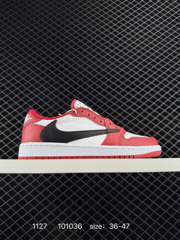 Jordan Air Jordan 1 Low OG SP Travis Scott x Fragment White Red Black EU 36-47 Sneaker - Unisex (BS-80176)