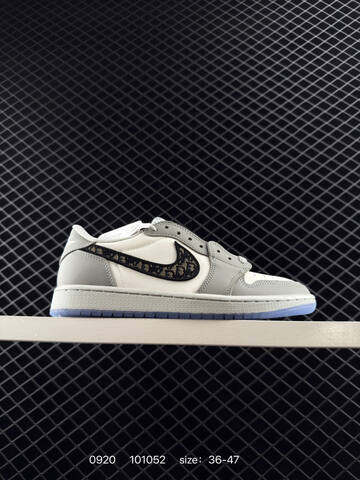 Jordan Air Jordan 1 Low White Grey Black Light Blue EU 36-47 Sneaker - Unisex (BS-80665)