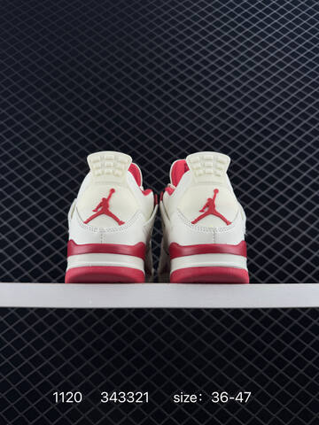 Jordan Air Jordan 4 Retro Sail White Red EU 36-47 Basketball Shoe - Unisex (BS-80226)