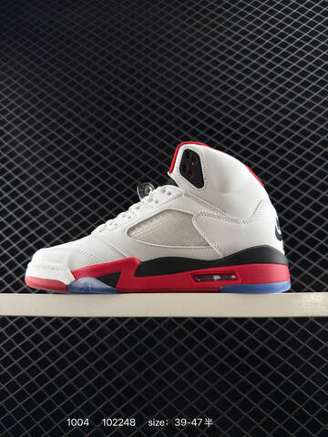Jordan Air Jordan 5 Retro High HQ7978-101 White Black Red Ice Blue EU 39-47 Basketball Shoe - Unisex (BS-80581)