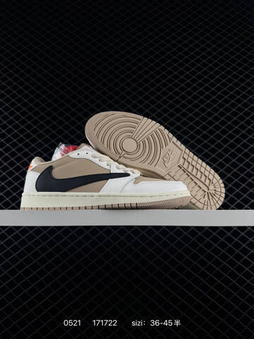 AIR JORDAN Travis Scott x Air Jordan 1 Reverse Mocha AJ1 1 TS DM7866-600 ID Lifestyle (BS-79252)
