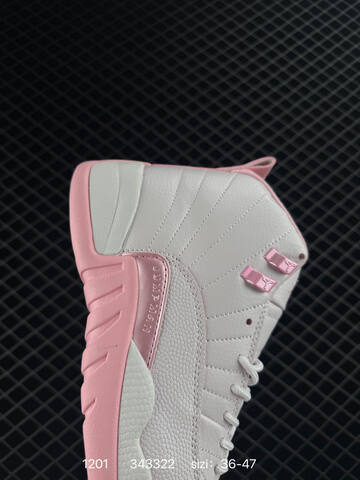 Jordan Air Jordan 12 Retro White Light Pink EU 36-47 Basketball Shoe - Unisex (BS-80136)