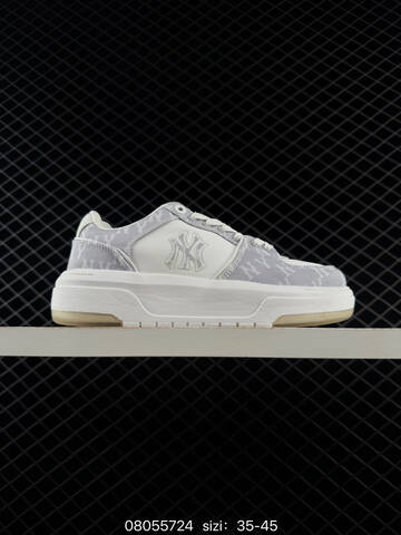MLB CHUNKY LINER EMBO MONOGRAM ASXM056 White Light Grey 35-45 Sneaker Casual Sneakers - Unisex