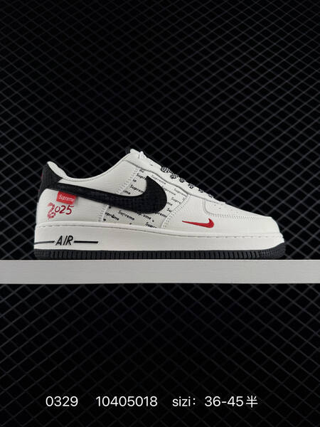 Nike Air Force 1 07 white black red EU 36-45 skate