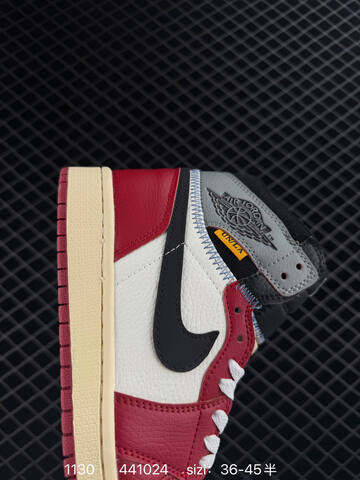 Jordan Air Jordan 1 Retro High OG Union LA Chicago Shadow Red White Black Grey Cream EU 36-45 Basketball Shoe - Unisex (BS-80148)