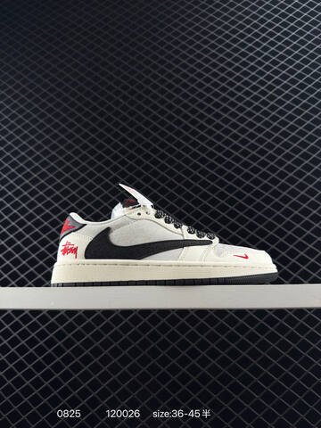 Jordan Air Jordan 1 Low Travis Scott Reverse Mocha Custom Sail Navy Blue White EU 36-45 Sneaker - Unisex (BS-80838)