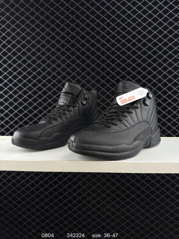 Jordan Air Jordan 12 Retro Winterized Triple Black EU 36-47 Basketball Shoe - Unisex (BS-80970)