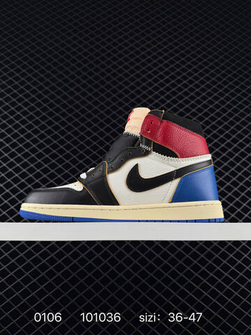 Jordan Union LA x Fragment Design x Air Jordan 1 Retro High OG Sport Royal White Black Red Blue Cream EU 36-47 Basketball Shoe - Unisex (BS-79890)