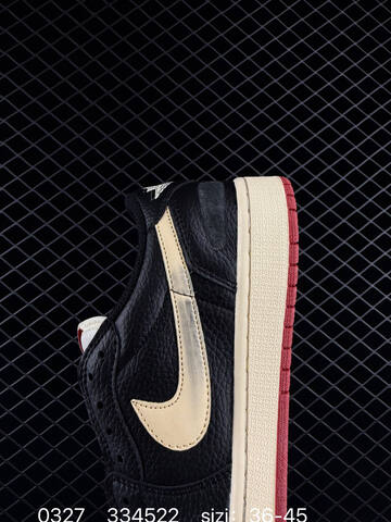 Jordan Air Jordan 1 Retro Low OG Black Sail Red EU 36-45 Sneaker - Unisex (BS-79597)