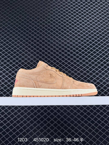 Jordan Air Jordan 1 Low HV4089-200 Wheat Beige Cream Red EU 36-46 Sneaker - Unisex (BS-80123)