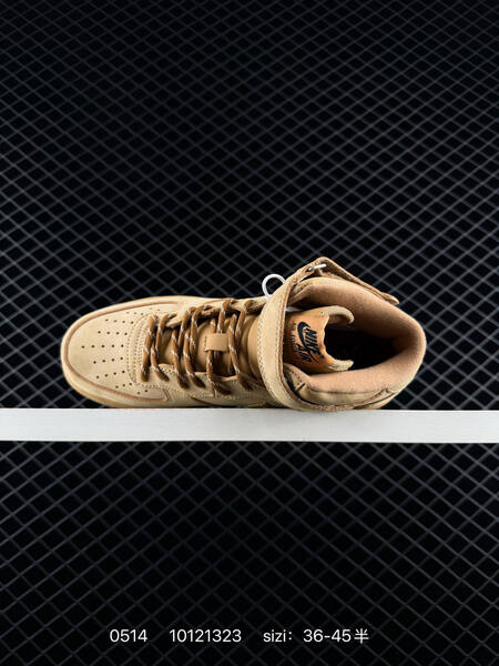 Nike Air Force 1 07 Mid wheat tan gold brown EU 36-45 lifestyle