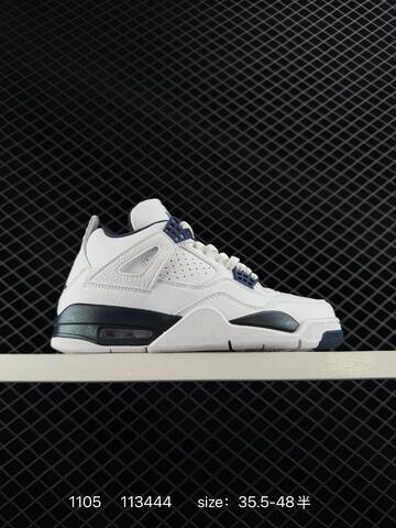 Air Jordan 4 Retro Black Deep Royal Blue AIR JORDAN 4 Aj4 Lifestyle (BS-80347)