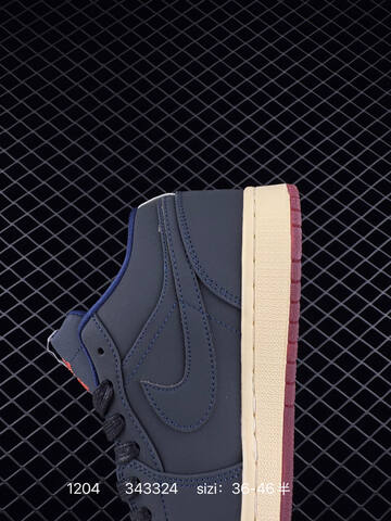 Jordan Air Jordan 1 Low DV1759 448 Dark Navy Cream Red EU 36-46 Sneaker - Unisex (BS-80111)