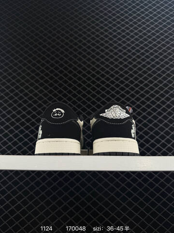 Jordan Air Jordan 1 Low Travis Scott Stussy DIY Black Sail Light Grey White EU 36-45 Sneaker - Unisex (BS-80200)