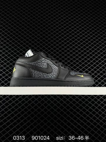 Jordan Air Jordan 1 Low Black White Beige Silver EU 36-46 Sneaker - Unisex (BS-79669)