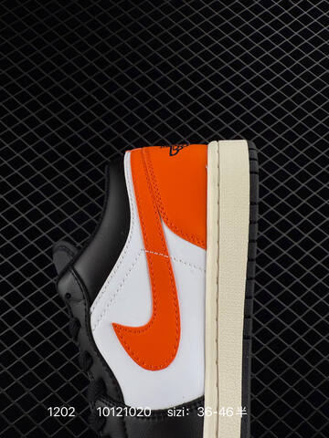 Jordan Air Jordan 1 Low 553560-131 Black Orange White Sail EU 36-46 Sneaker - Unisex (BS-80125)
